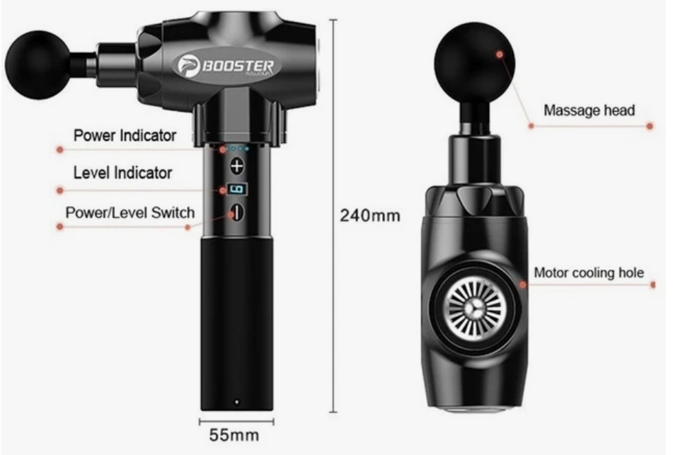 تفنگ ماساژ بوستر Booster E_8head